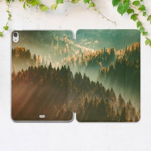 Etui na iPada Las Inspirująca natura Etui na iPada Drzewa Etui z klapką na iPada Etui na iPada Smart Nadruk Sunbeam iPad Pro 12 9 iPad 10 9 iPad 10. generacji