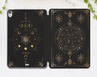 Constellations art iPad black case iPad case stars Occult Gothic case Dark cover Stars witchy case Moon iPad mini 7 Pro 13 11 12 9 Air 13