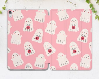 Kawaii ghost case Pink smart case Cute Halloween iPad case fun iPad smart case iPad Air 5 case iPad mini 6 case iPad 12 9 2022 iPad Pro case