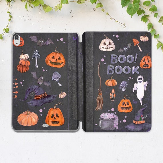 Halloween book print iPad case creepy iPad case scary Witch print case iPad case ghost iPad 10 9 A16 Mini 7 A17 Pro 13 M4 11 Air 13 4 10 2