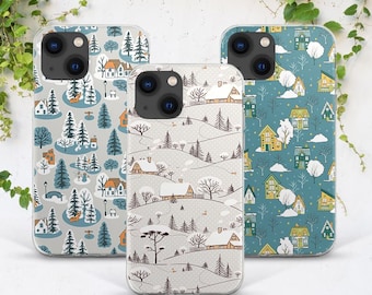 Winter house art iPhone case snow Christms decor iPhone 15 case iPhone case white iPhone 14 Pro Case for Samsung Note 20 iPhone 13 Mini