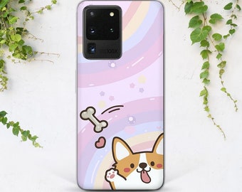 Case for Samsung Kawaii dog case Phone case pink Cute corgi case s23 phone case s22 ultra case Note 20 case s10e s10 Plus  Note 10 Plus