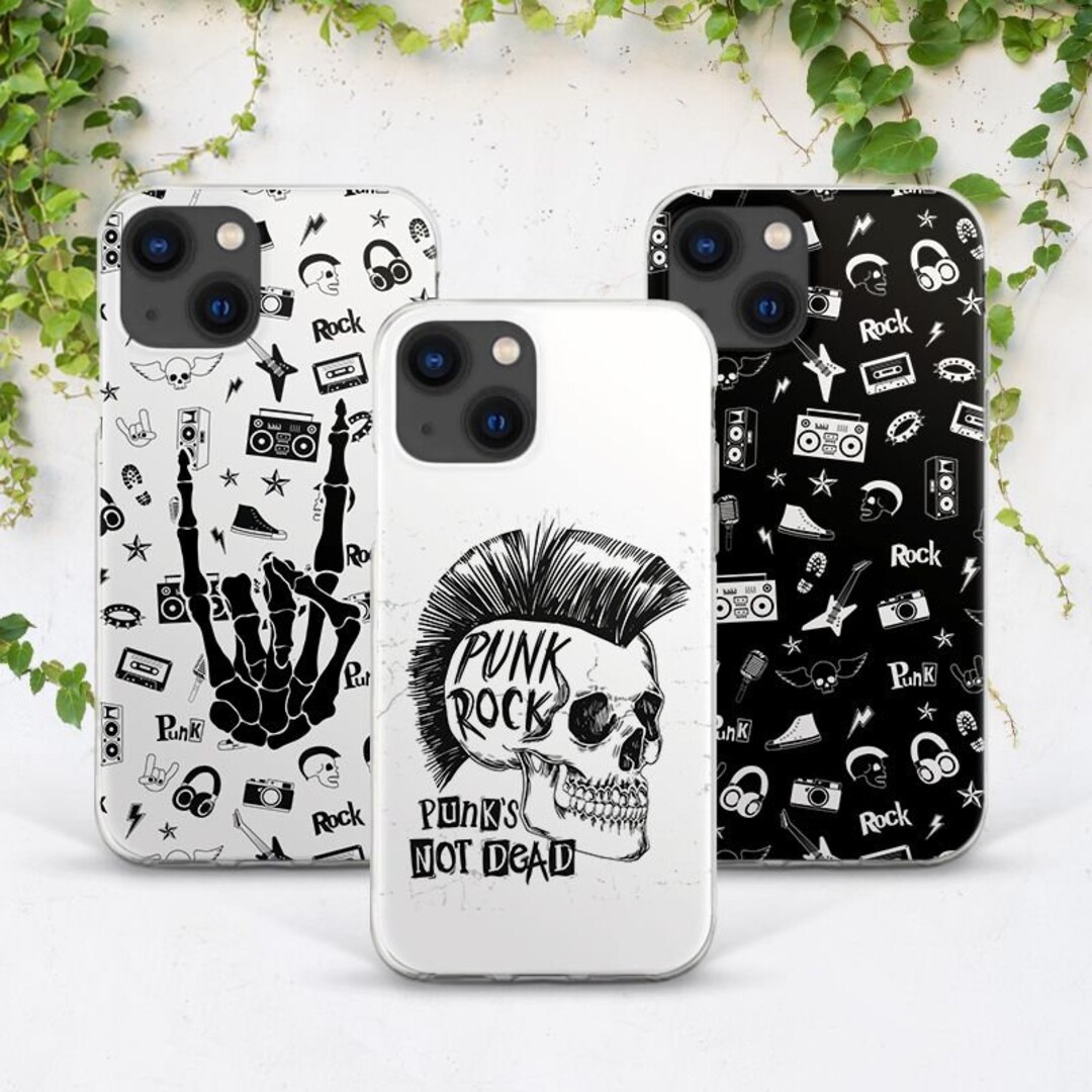 Punk Rock Print iPhone Case Skeleton Phone Case Skull iPhone Case Man