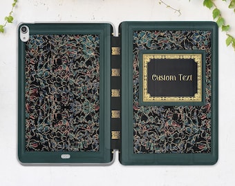 Testo personalizzato Sembra un vecchio libro Custodia per iPad vintage Custodia personalizzata Lettura Iniziali Nome Frase Quaderno Air 11 13 Pro 13 11a generazione