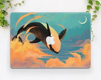 Macbook Hülle Orca Killerwal Muster Macbook Hülle Wasser Macbook Hardcase Mond Marine Tier Air 13 Air 15 Pro 13 M2 Pro 16 M5 Pro 14 Neo