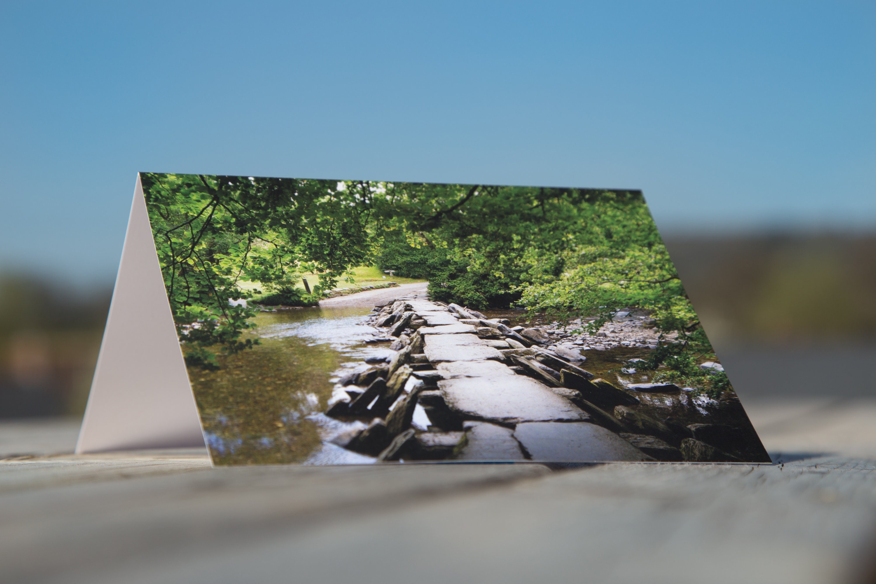 Tarr Steps 7x5 Blank Landscape Greeting Card Landscape Card UK Landscape Photo Nature