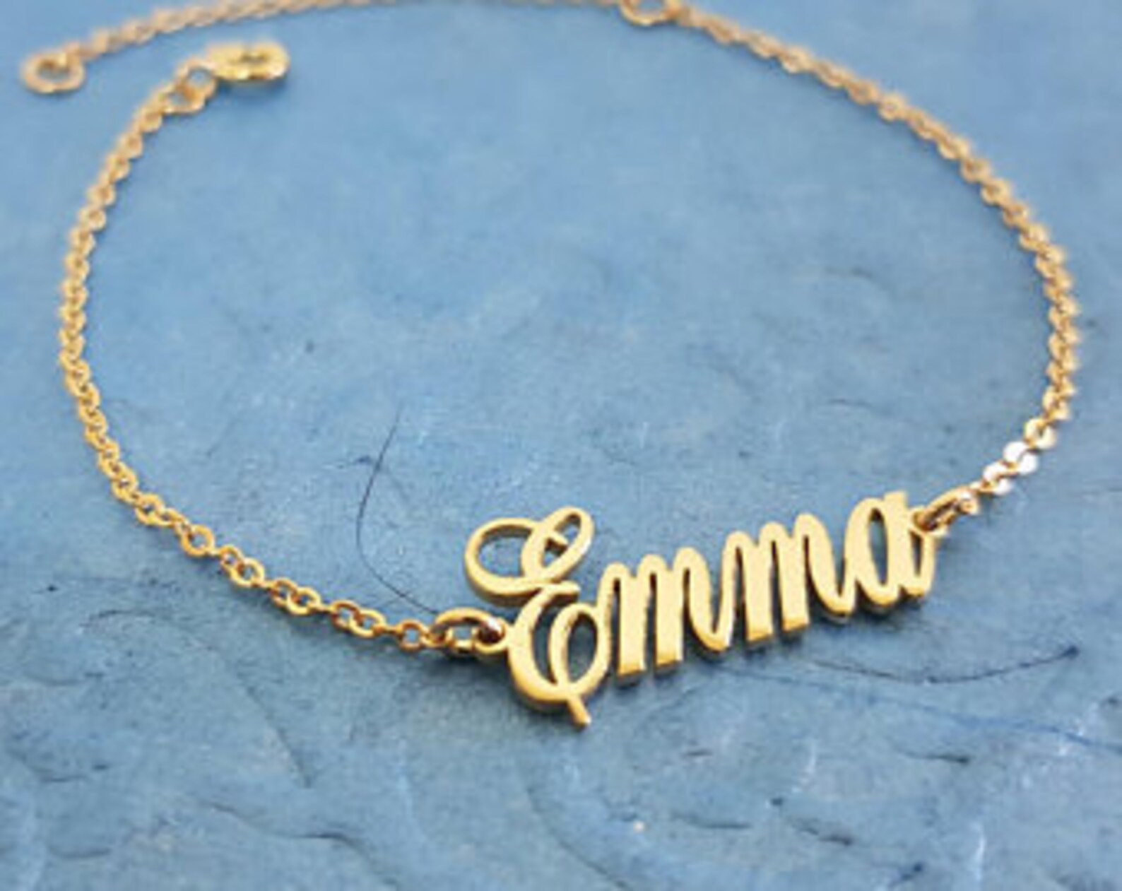 14k Solid Gold Anklet Name Anklet Personalized Jewelry Etsy
