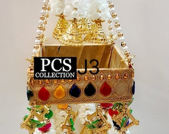 Traditional Multicolour Toran Door Hanging Ornament, Indian Handmade Diwali Christmas Décor