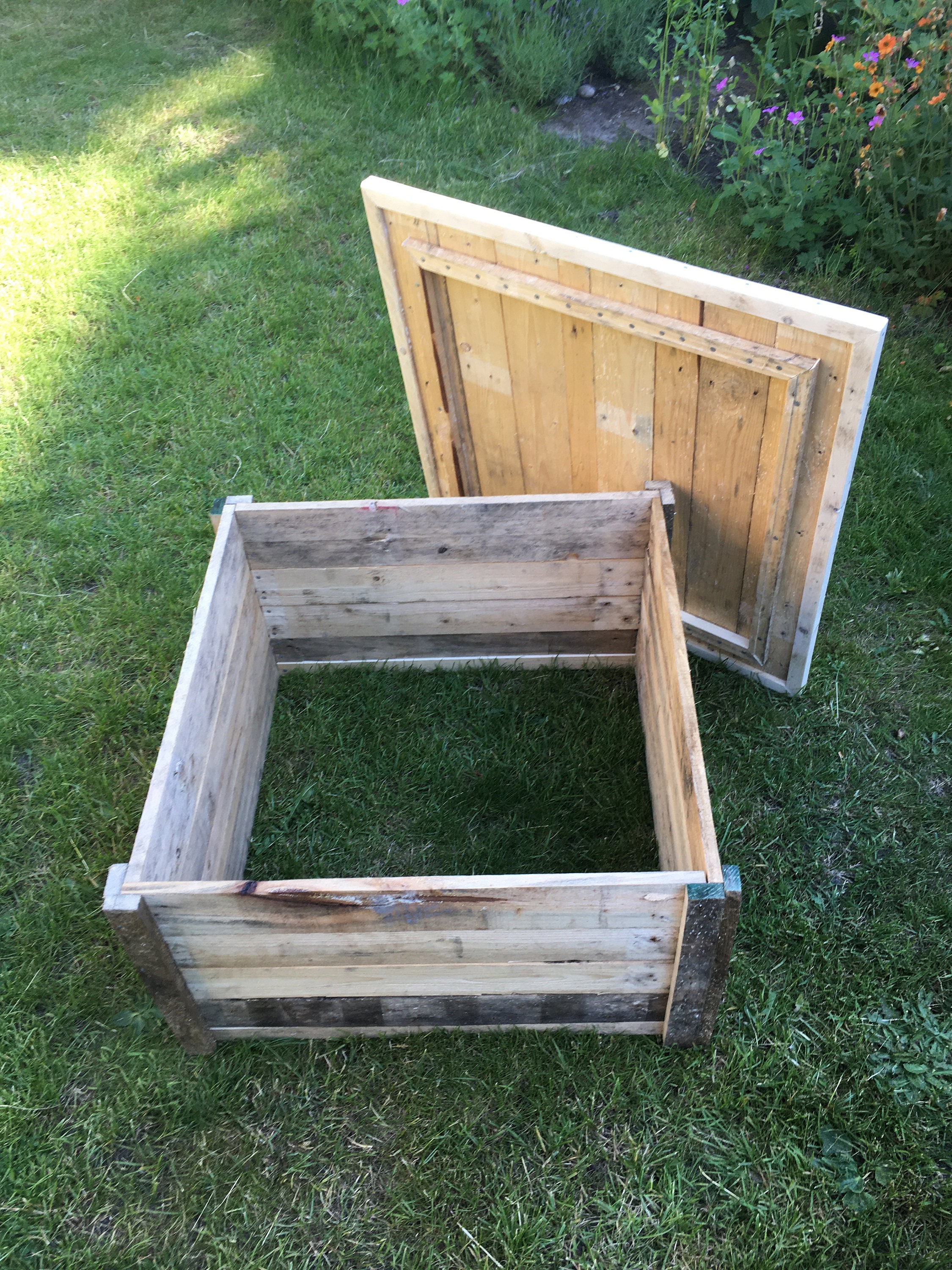 Compost Bin made from upcycled pallet wood Etsy
