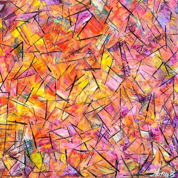 Abstract painting artist painting mural art decorative | Etsy