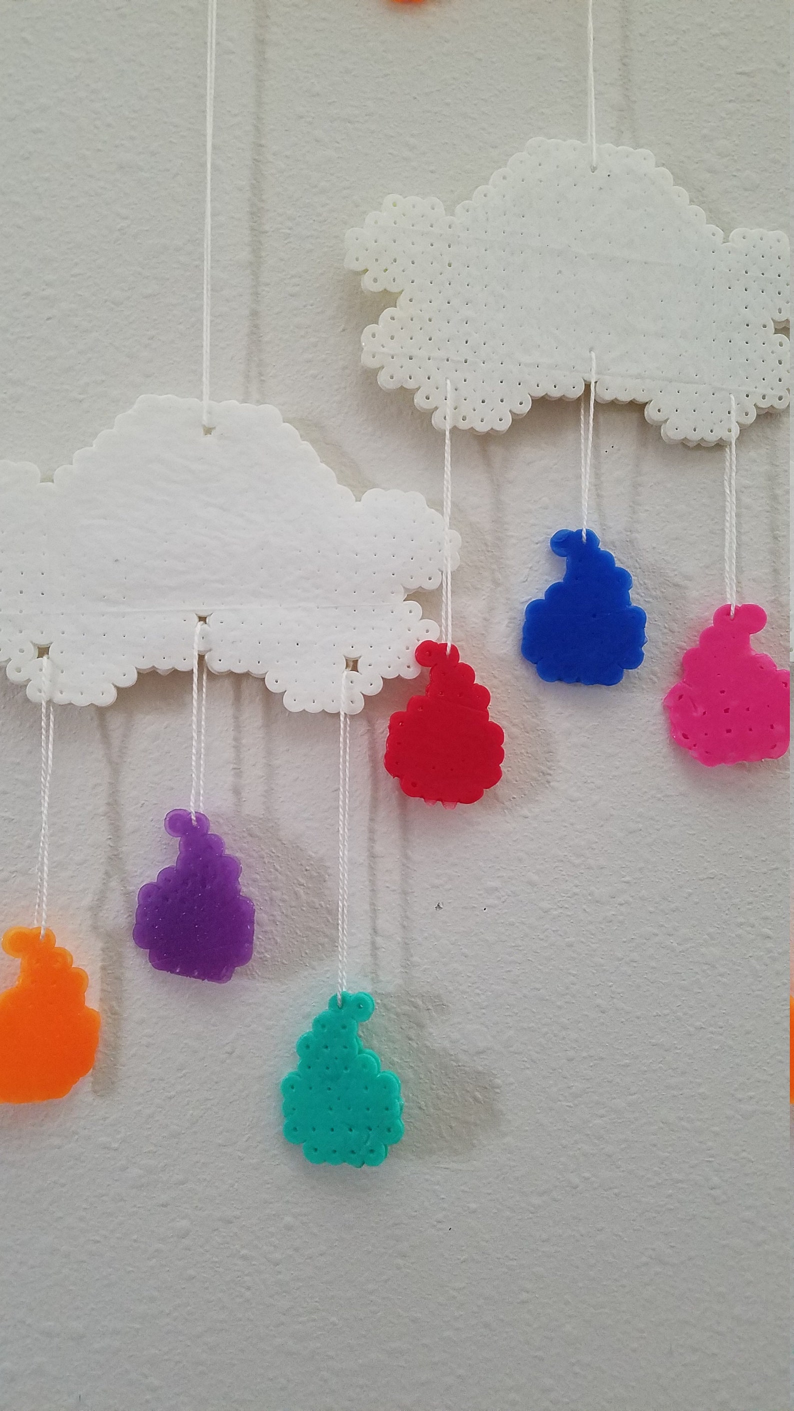 Sun clouds and rain Perler Bead wall hanging Etsy
