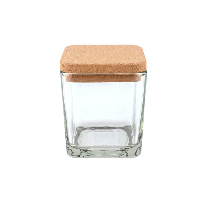 Candle Jar Cork Lid Fits Dollar Tree Square Glass Jar Etsy