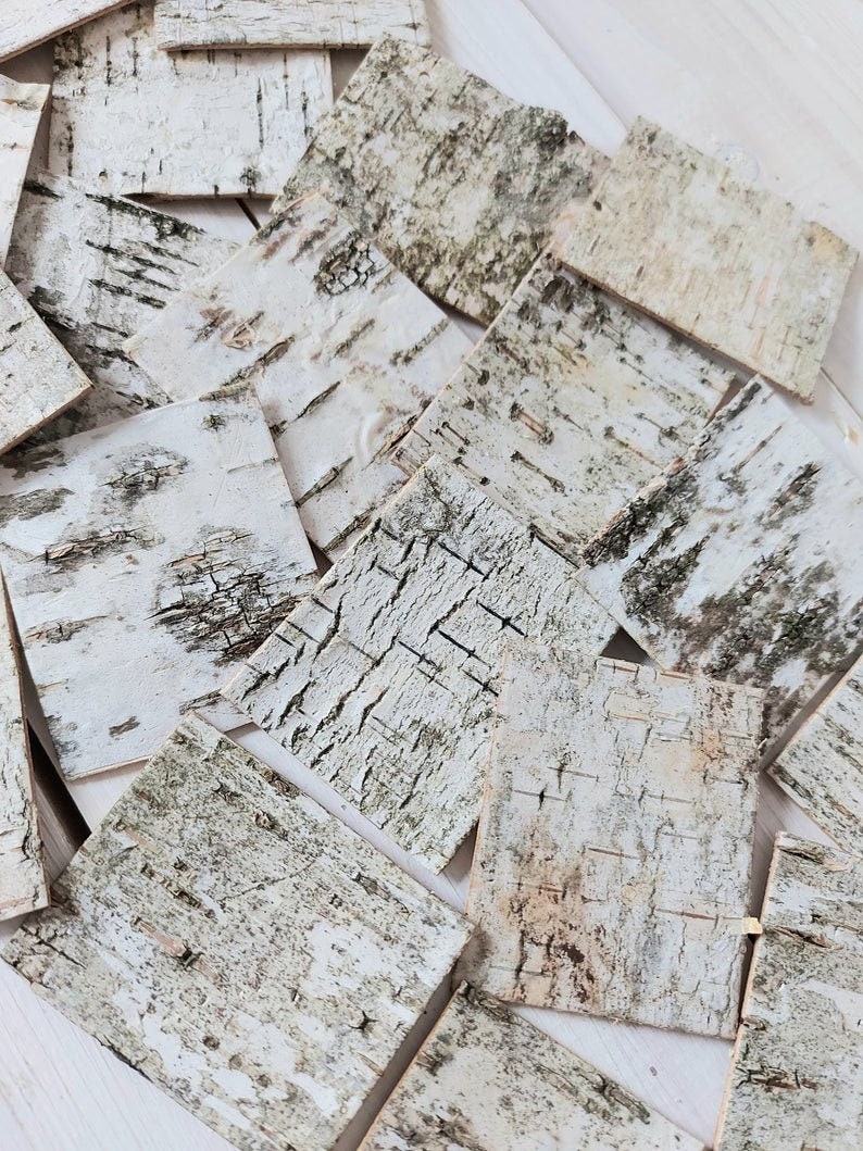 30 White Birch Bark Sheets. Birch Bark Decor.birch Sheets Craft. Birch