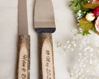 Cake Cutting Set Wedding Rustic ,Wedding Knife and Cake Server Set. Cake Knife Wedding Set.Custom Cake Set