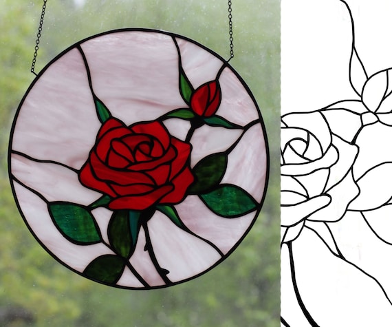 Stained Glass Rose Patterns