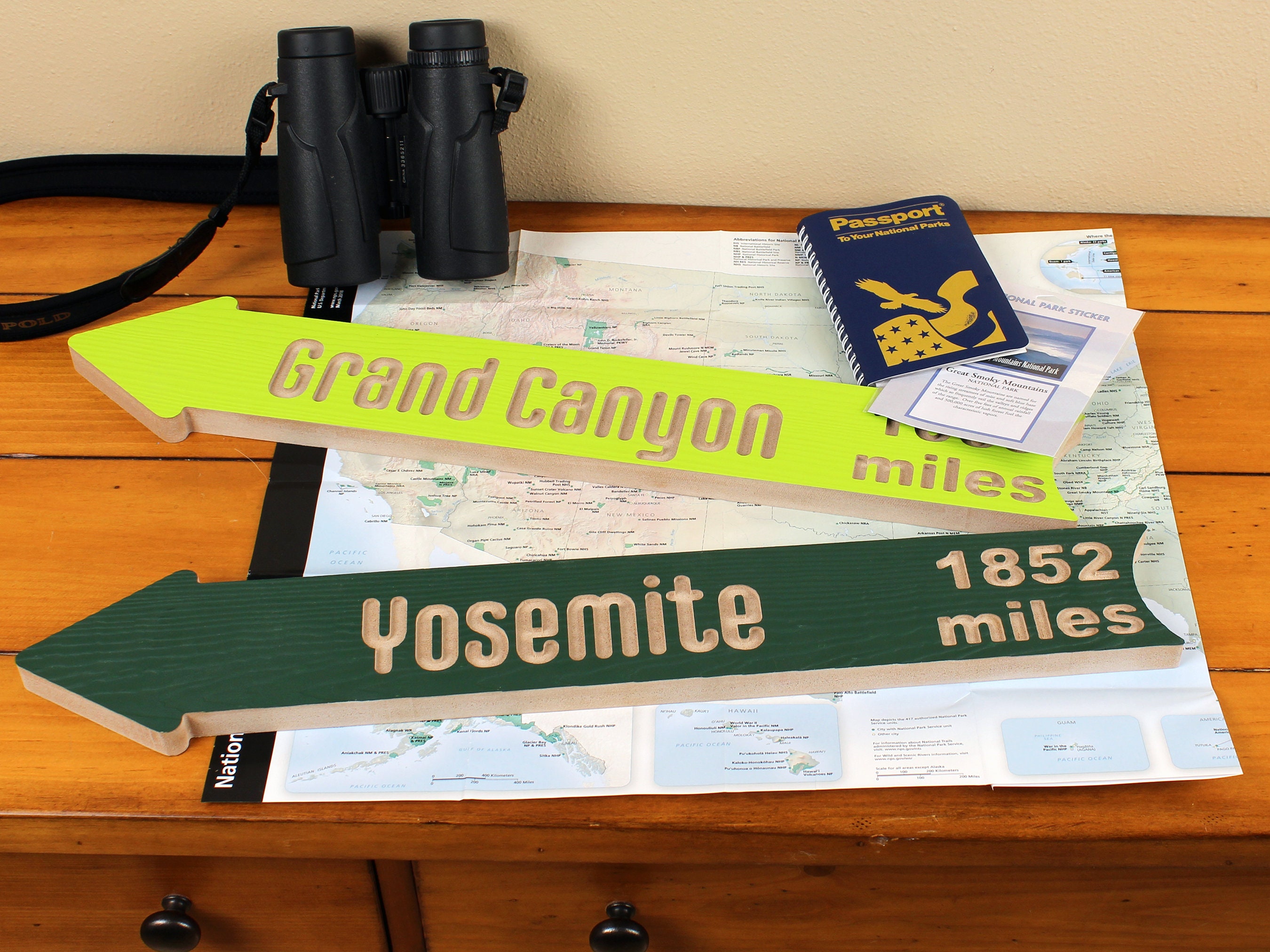 💖Buy 2 Free Shipping💖Direction, Mileage, Destination Outdoor Signs - Personalized Directional Signs - Custom Carved Arrow