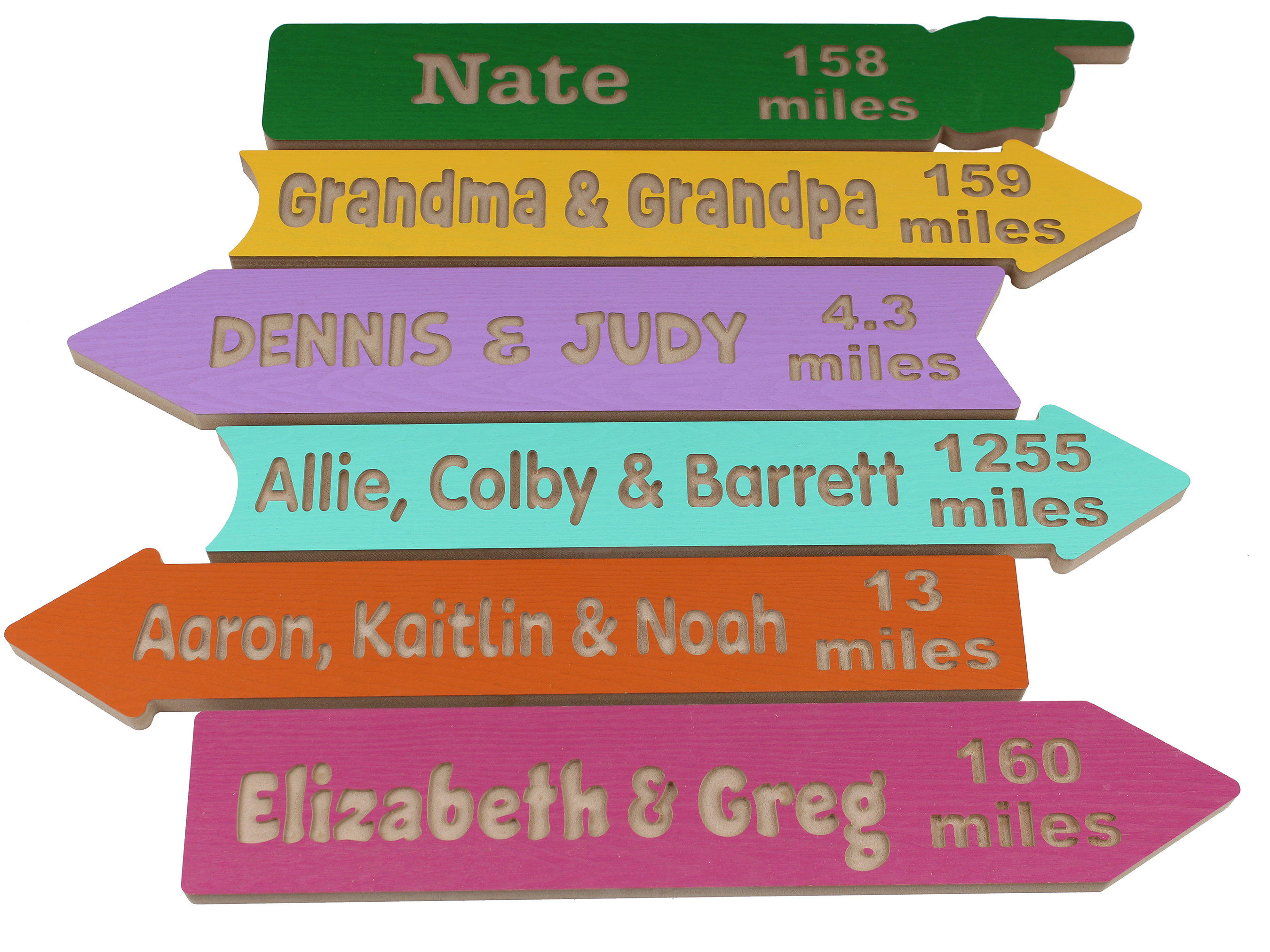 💖Buy 2 Free Shipping💖Direction, Mileage, Destination Outdoor Signs - Personalized Directional Signs - Custom Carved Arrow