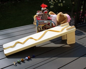 Personalized Wooden Marble Maze Board: Wave Course Ball Run