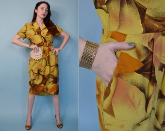 Mustard Wrap Dress | Etsy