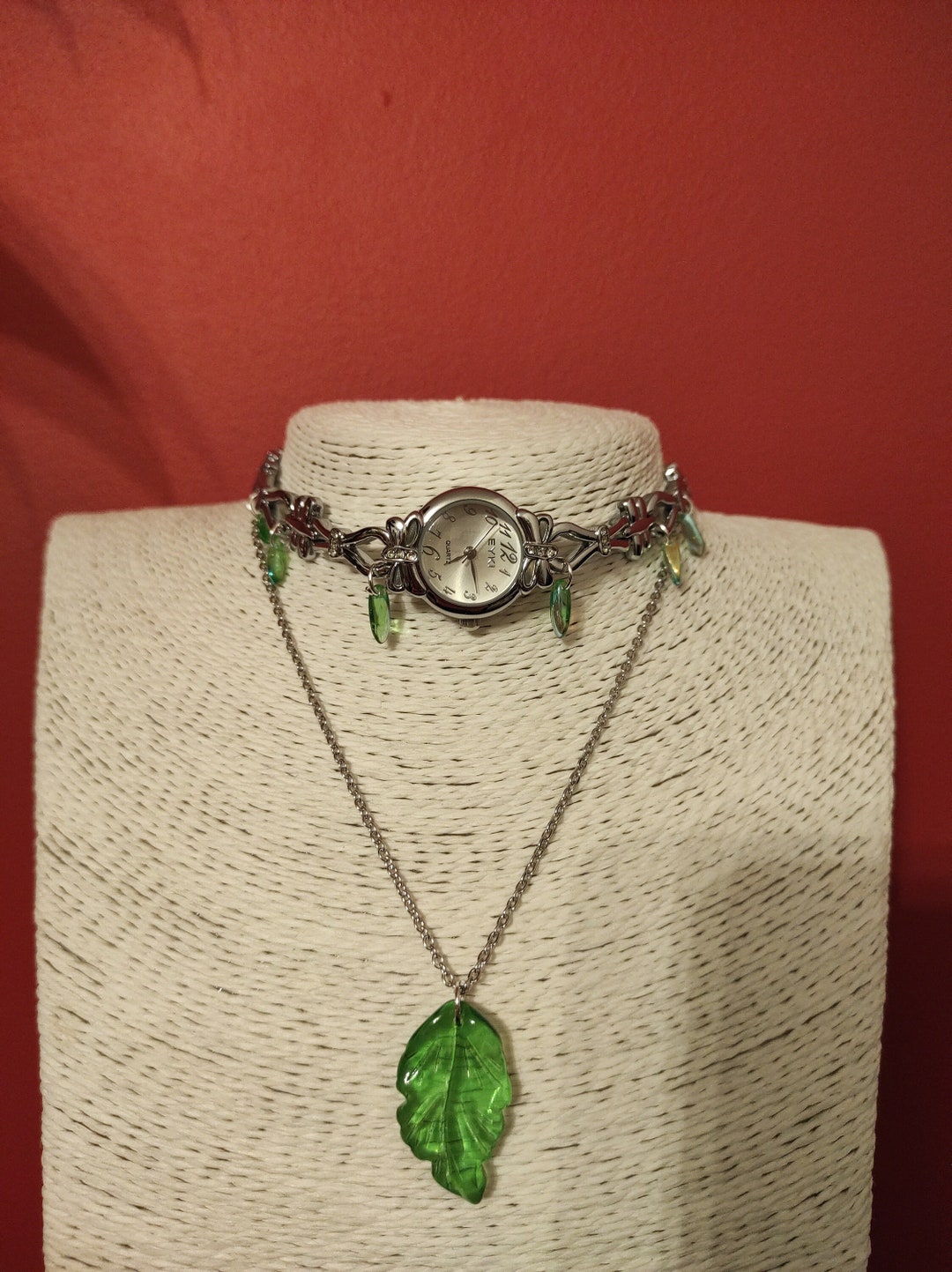 Dragonfly Watch Choker Necklace Etsy