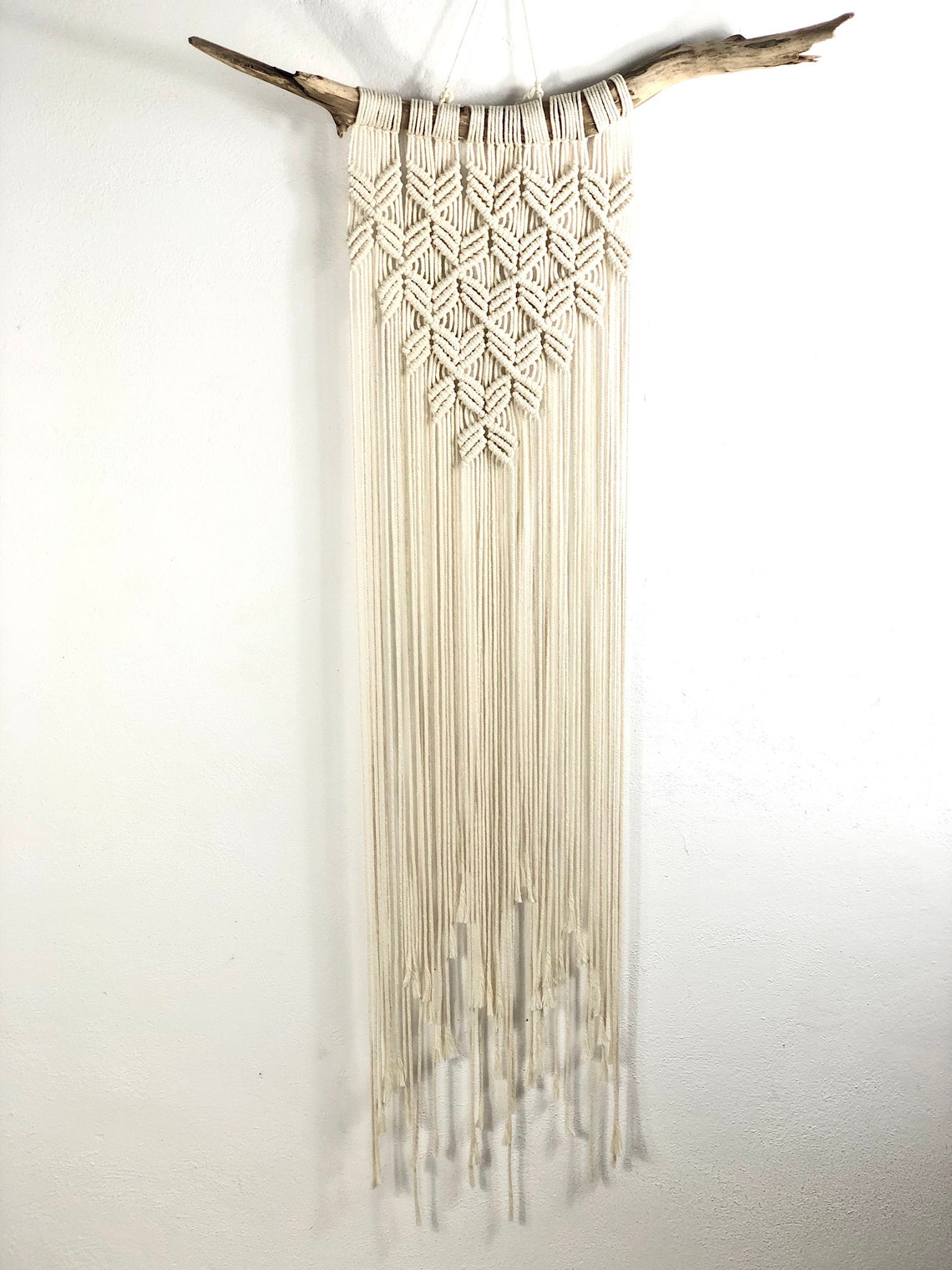 Makramee Wandbehang groß minimalistischer geometrischer Etsy.de