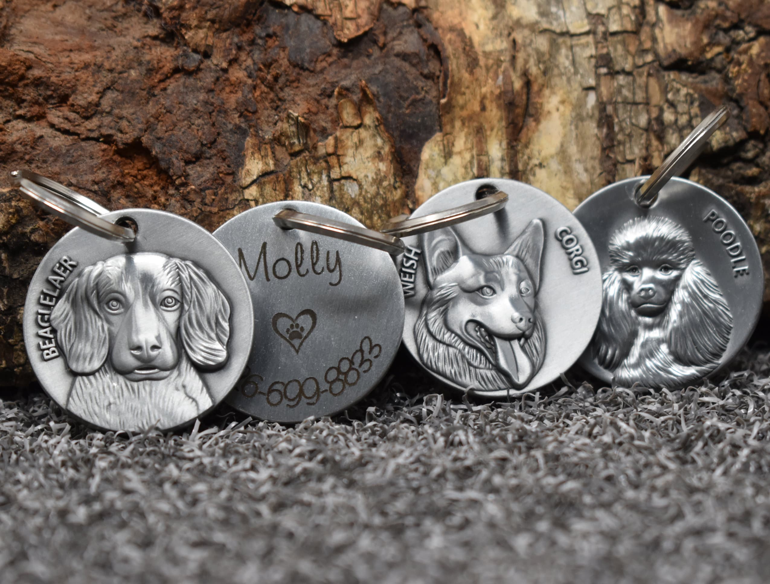 3D dog tags Pet dog tag dog ID tag Personalized pet dog ID | Etsy