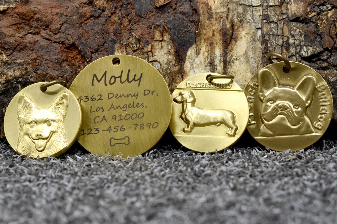 3D Dog Tags, Pet Dog Tag, Dog ID Tag, Personalized Pet Dog ID Tag