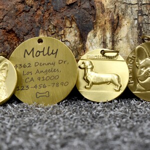 3D dog tags, Pet dog tag, dog ID tag, Personalized pet dog ID tag, puppy tag, dog ID Tag, dog tag for dogs, Copper Dog Tag