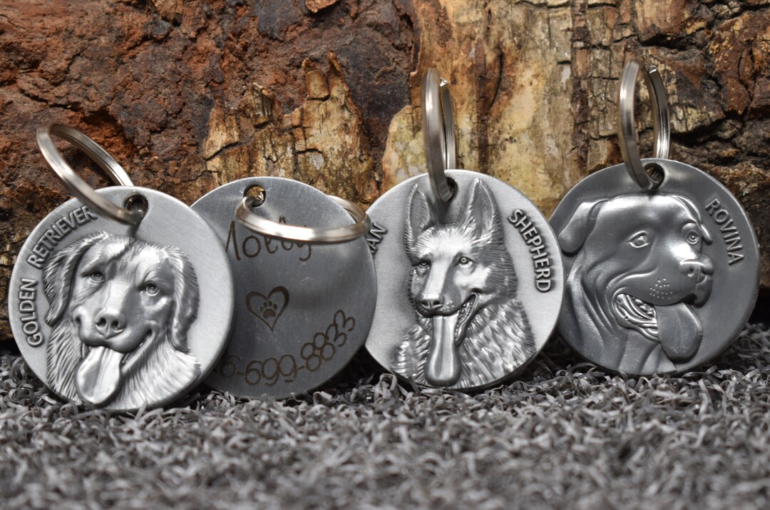3D Dog Tags, Pet Dog Tag, Dog ID Tag, Personalized Pet Dog ID Tag ...