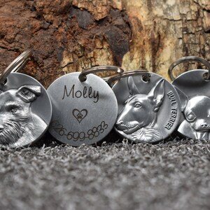 3D dog tags, Pet dog tag, dog ID tag, Personalized pet dog ID tag, puppy tag, dog ID Tag, dog tag for dogs, Silver Dog Tag