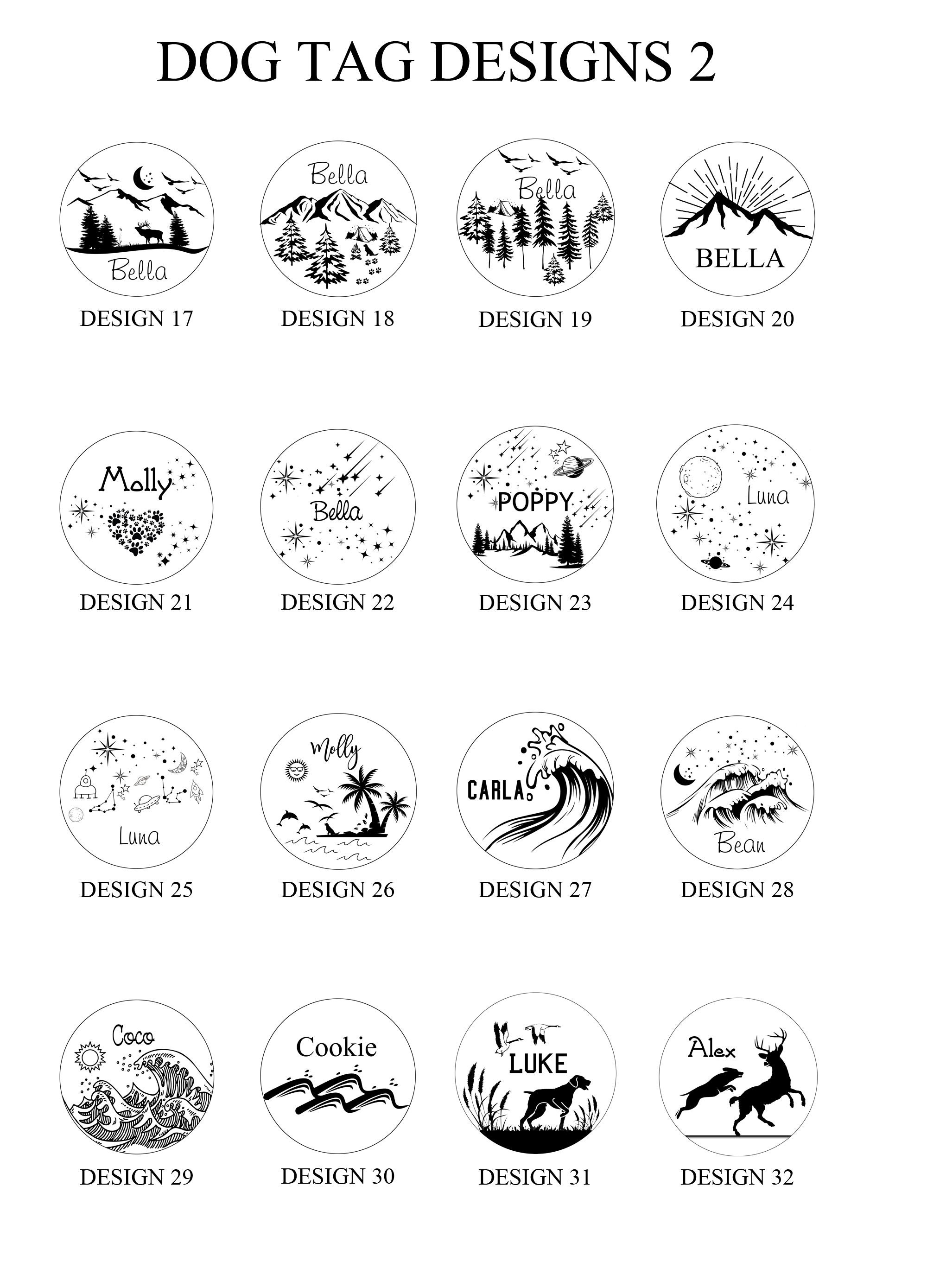 Stainless Steel Dog Tag Pet Dog Tag Dog ID Tag Personalized Etsy