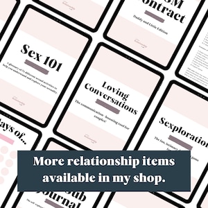Couples Sex Game: Intimate Relationships, Sex Notebook, Couples Therapy, Sex Therapy, Sex Journal, Sexy Journal image 8