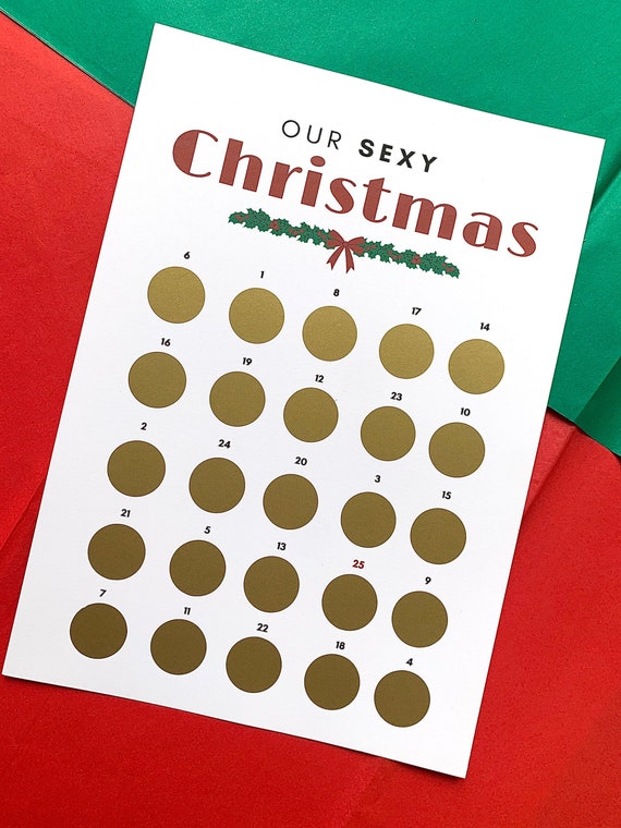 Advent Calendar For Adults Sexy Advent Calendar Scratch Off Etsy Uk