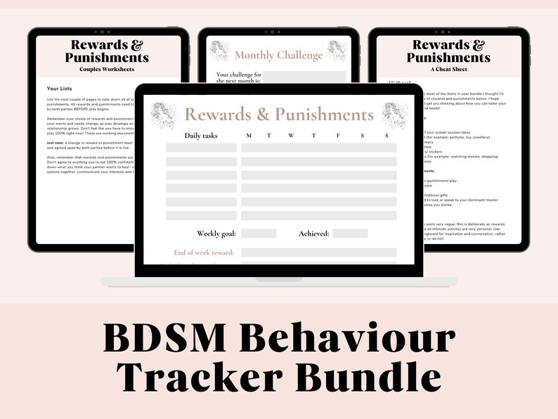 BDSM Reward and Punishment Tracker: BDSM and Fetish Behaviour Tracker, Bdsm Journal, Submissive ...