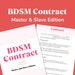 Bdsm Contract for Master & Slave Relationships: BDSM Workbook, Bdsm Planner, Bdsm Slave Journal, BDSM Contract, Mommydomme, FLR workbook