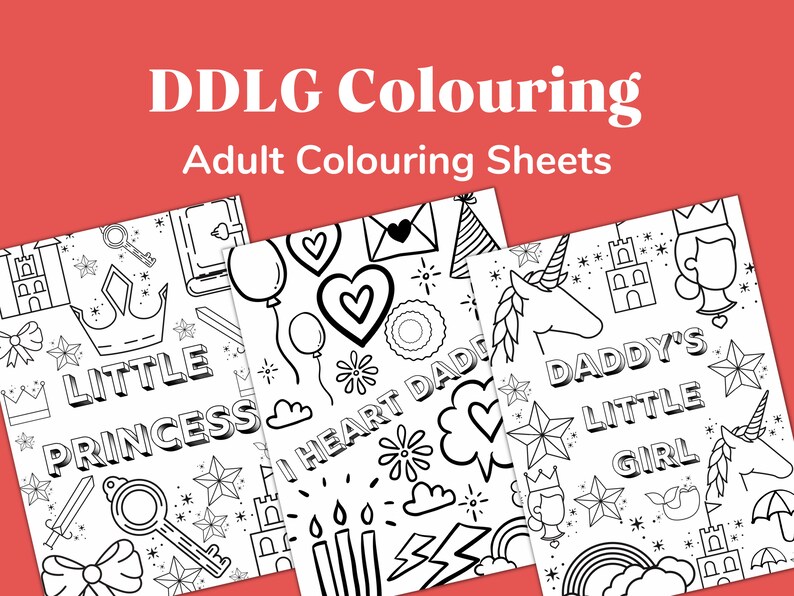 DDLG Coloring Pages Bdsm Coloring Printables Ddlg Coloring Etsy