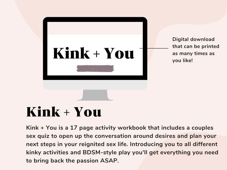 Kink List: Bdsm Training, Bdsm Workbook, Sex Journal, BDSM Journal, BDSM Planner, Sex Couples Questions, BDSM Checklist, Kink workbook image 3