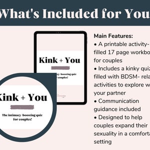 Kink List: Bdsm Training, Bdsm Workbook, Sex Journal, BDSM Journal, BDSM Planner, Sex Couples Questions, BDSM Checklist, Kink workbook image 4