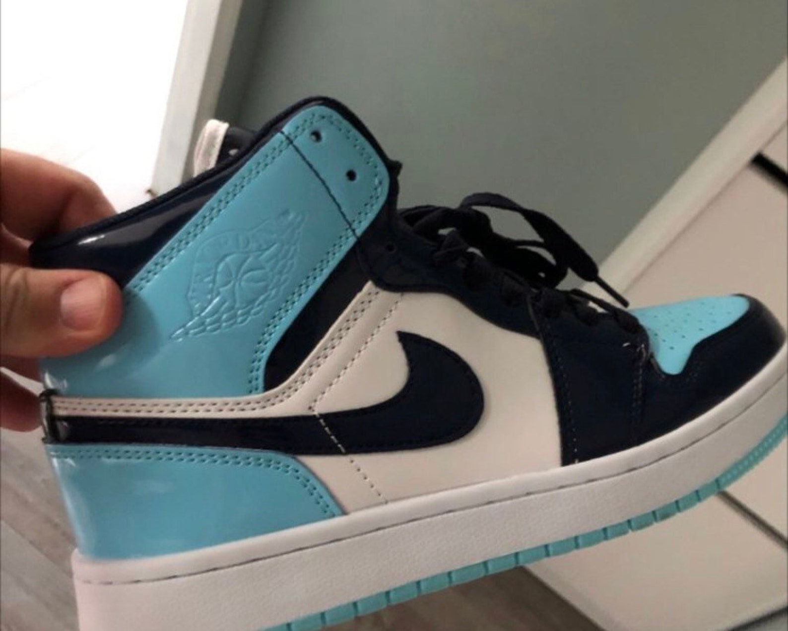 obsidian jordans patent leather