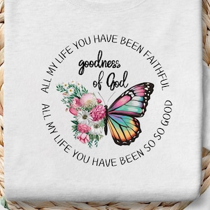 Goodness Of God PNG, Retro Christian Png, Religious Floral Png, Christian Png, Bible Verse Png, Jesus Png, Wildflower Christian, Png File