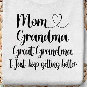 Overgrootmoeder SVG, Moederdag SVG, overgrootmoeder cadeau, Moederdag cadeau, SVG-bestanden voor Cricut, liefde Svg, cadeau voor moeder, cadeaus voor haar