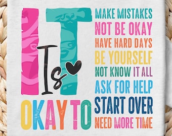 It's Okay To PNG, Mental Health Design, Mama PNG (Digital File)