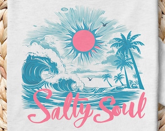 Summer Salty Soul PNG, Beach Vibes Design (Digital Download)