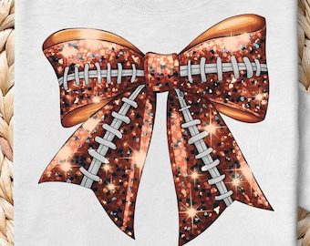 Coquette Football Bow PNG, Fall Sports Design (Digital Download)
