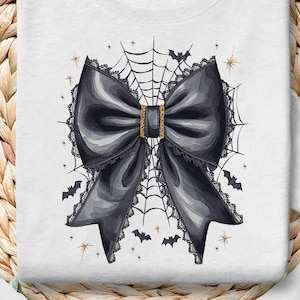 Halloween Coquette Bow png, Retro Halloween png, Gothic Bow png, Black bow png, Gothic png, Trending Png, Digital Download