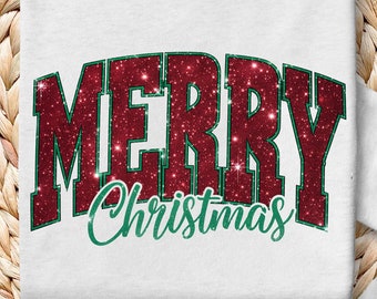 Christmas Glitter PNG, Retro Santa Claus, Sublimation Designs (Digital Download)