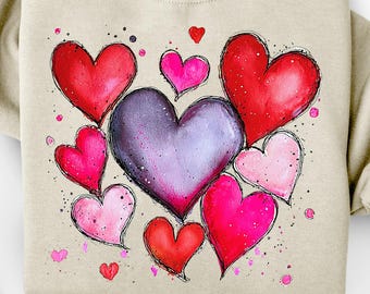 Valentine Hearts PNG, Love XOXO Clipart (Digital Download)