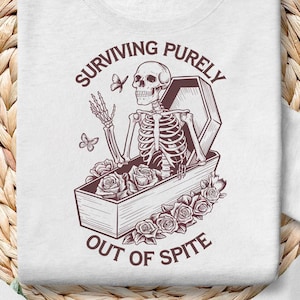Puur uit pure vorm overleven PNG, grappig skelet PNG, sarcastisch png, heks png, digitale download, trendy populaire png, trending png