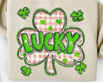 Lucky Shamrock PNG, Christian Shamrock Bow Design, Sublimation irlandaise, téléchargement numérique