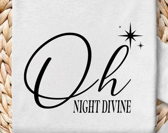 Oh Night Divine Svg, fichiers Svg signe Noël chrétien, Svg Noël chrétien, Noël religieux, signe divin Oh Night Svg, Svg Jésus